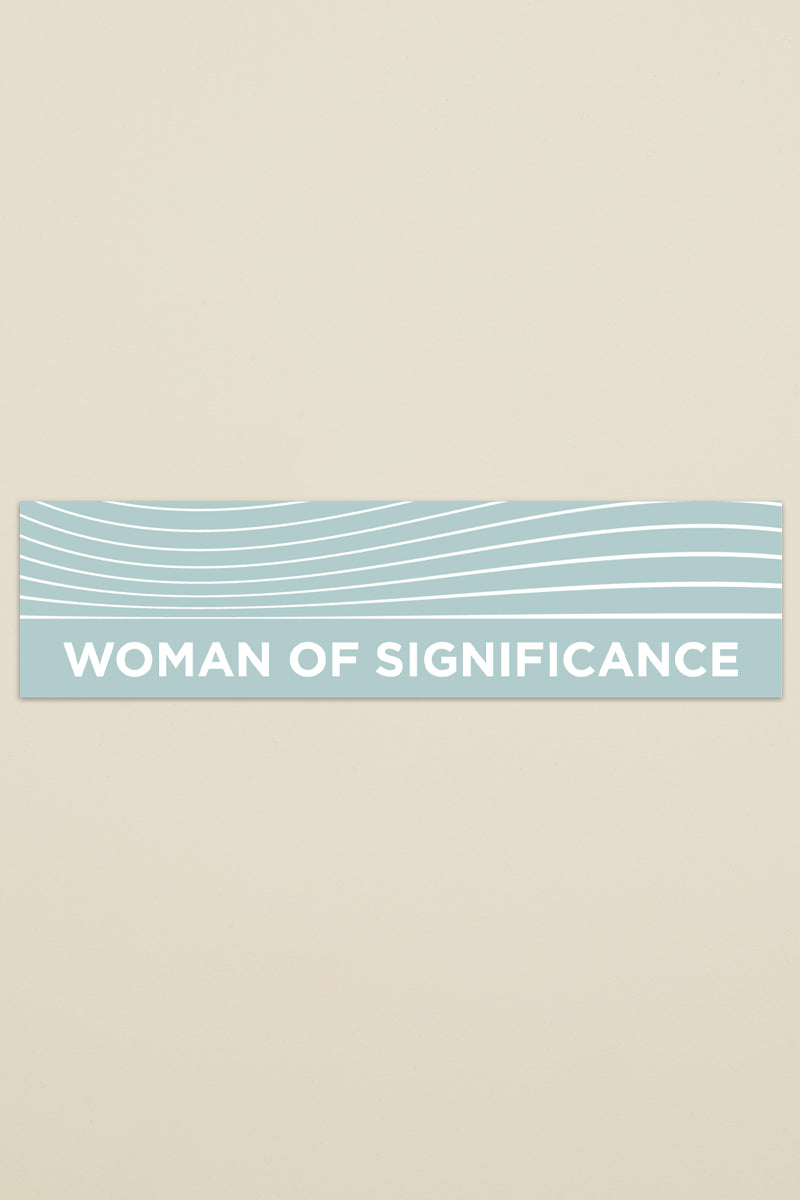 the deep dive: woman of significance bumper sticker