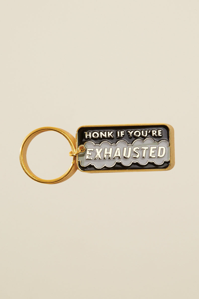 honk if you&#39;re exhausted keychain