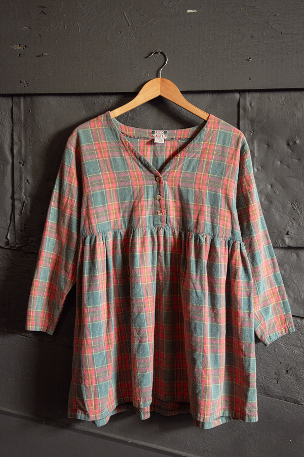 Vintage 90's Flannel Baby Doll Dress - Kin Ship Goods Vintage 90's Flannel Baby Doll Dress - Kin Ship Goods