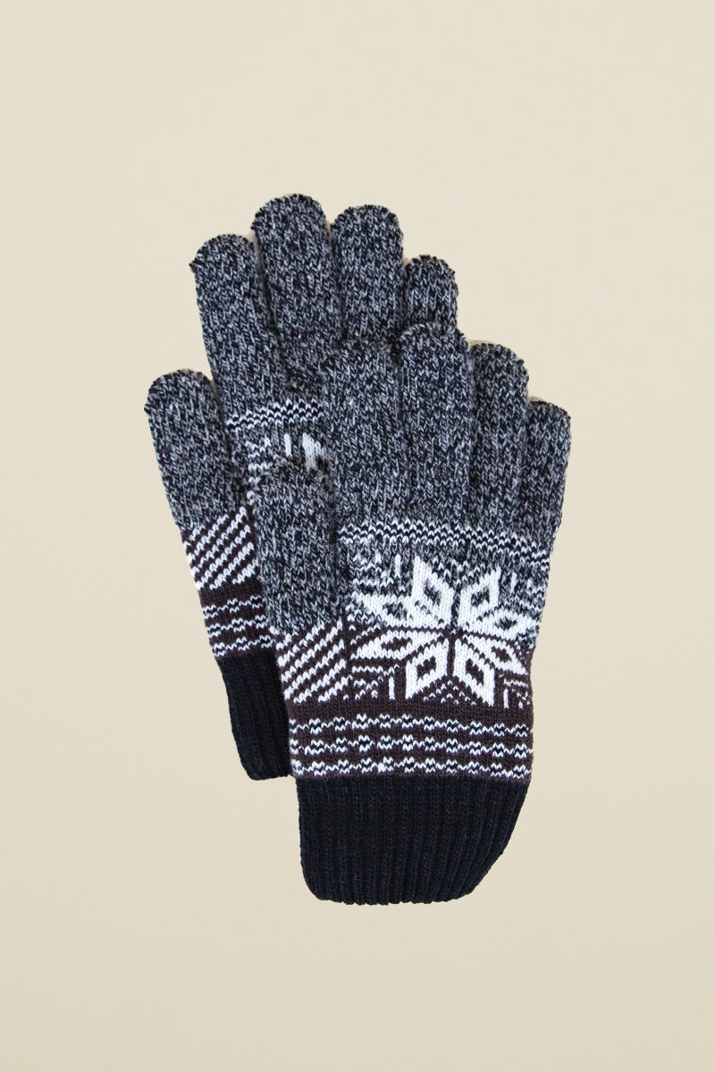 mens snowflake gloves, final sale