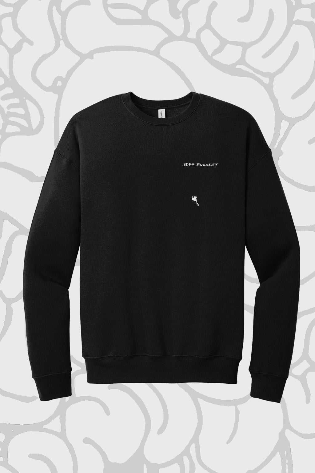 Kin Ship Goods Jeff Buckley Peyote Radio Theater black sweatshirt reissue, original design, hand screen-printed, limited edition