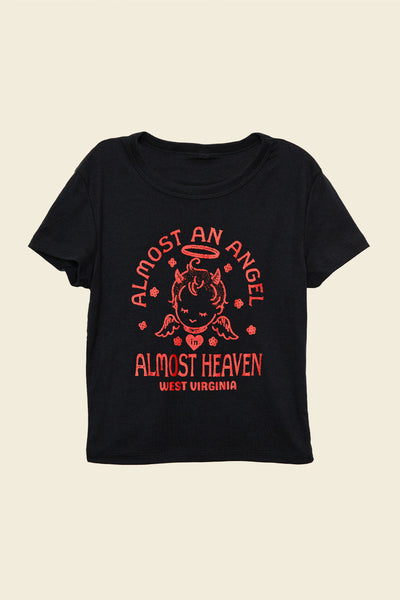 Almost an Angel Babydoll Tee - Kin Ship Goods