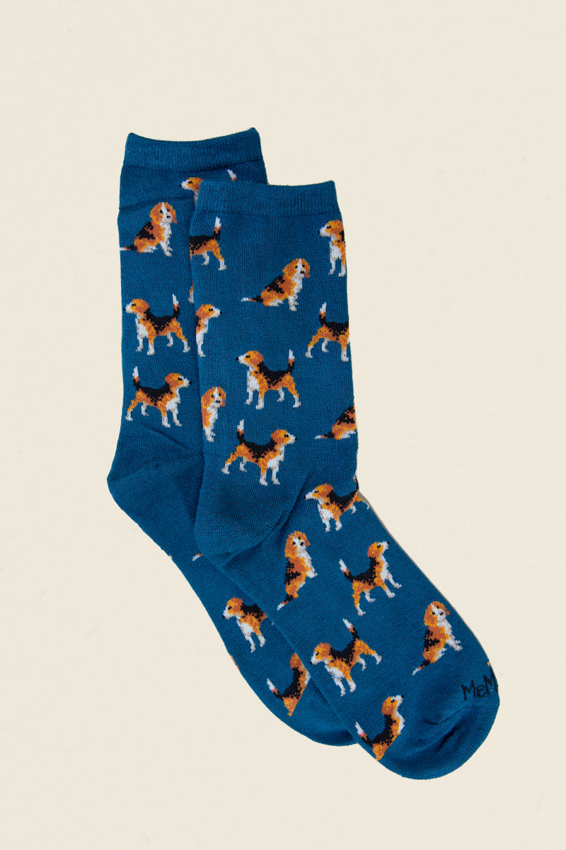 Blue Beagle Socks Kin Ship Goods