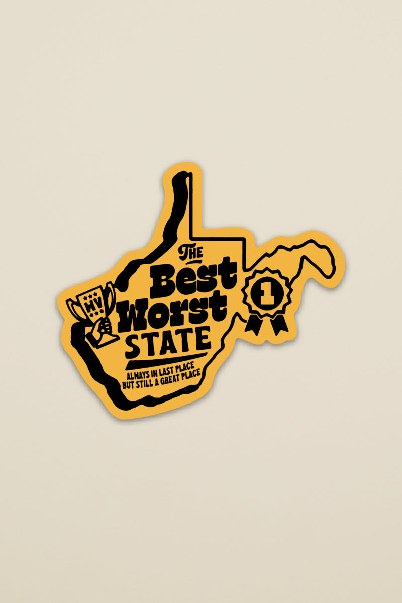 best worst state sticker