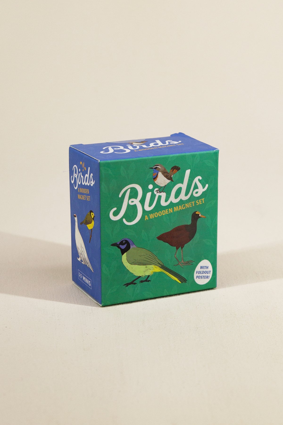 birds wooden magnet set