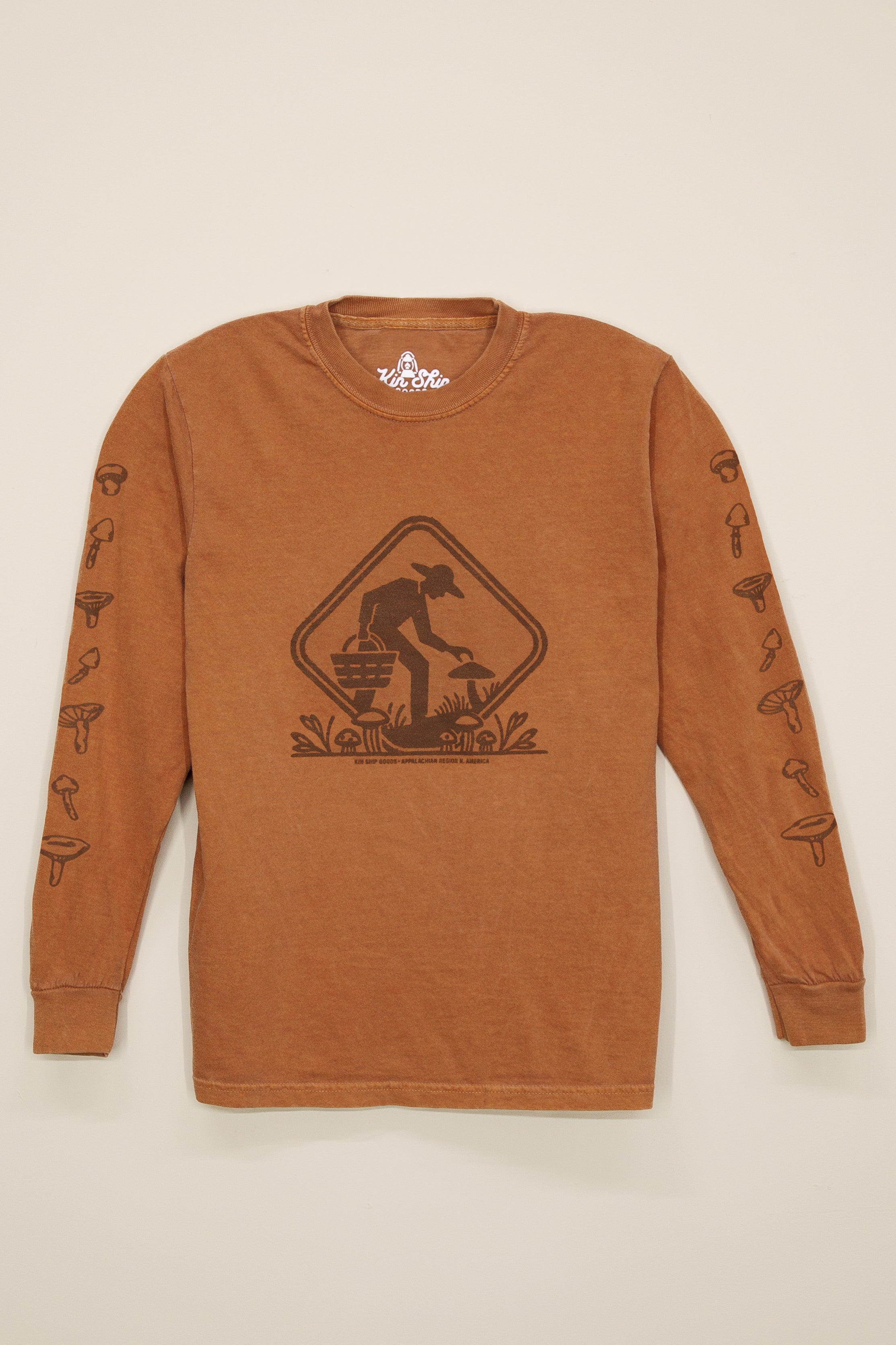 brake for mushrooms long sleeve tee - Kin Ship Goods