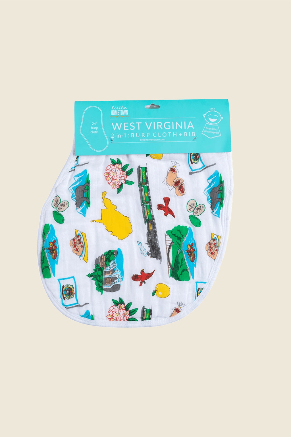 West Virginia Burp Cloth & Bib