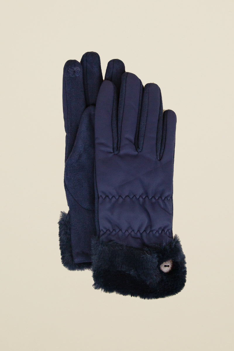 buttoned up touchscreen gloves