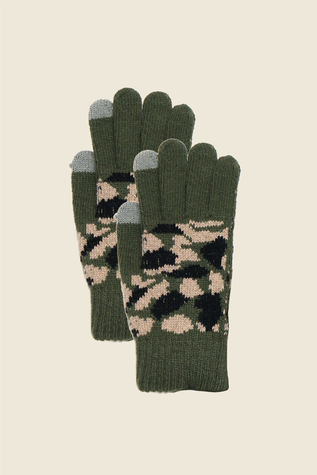 Camo Knit Touchscreen Gloves