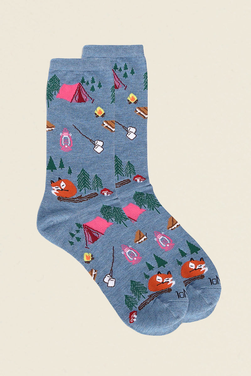 Camping Trip Socks Kin Ship Goods