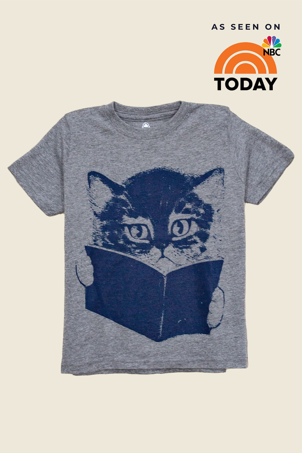 Cat Reading Book Kids T-Shirt | Kin Ship Goods