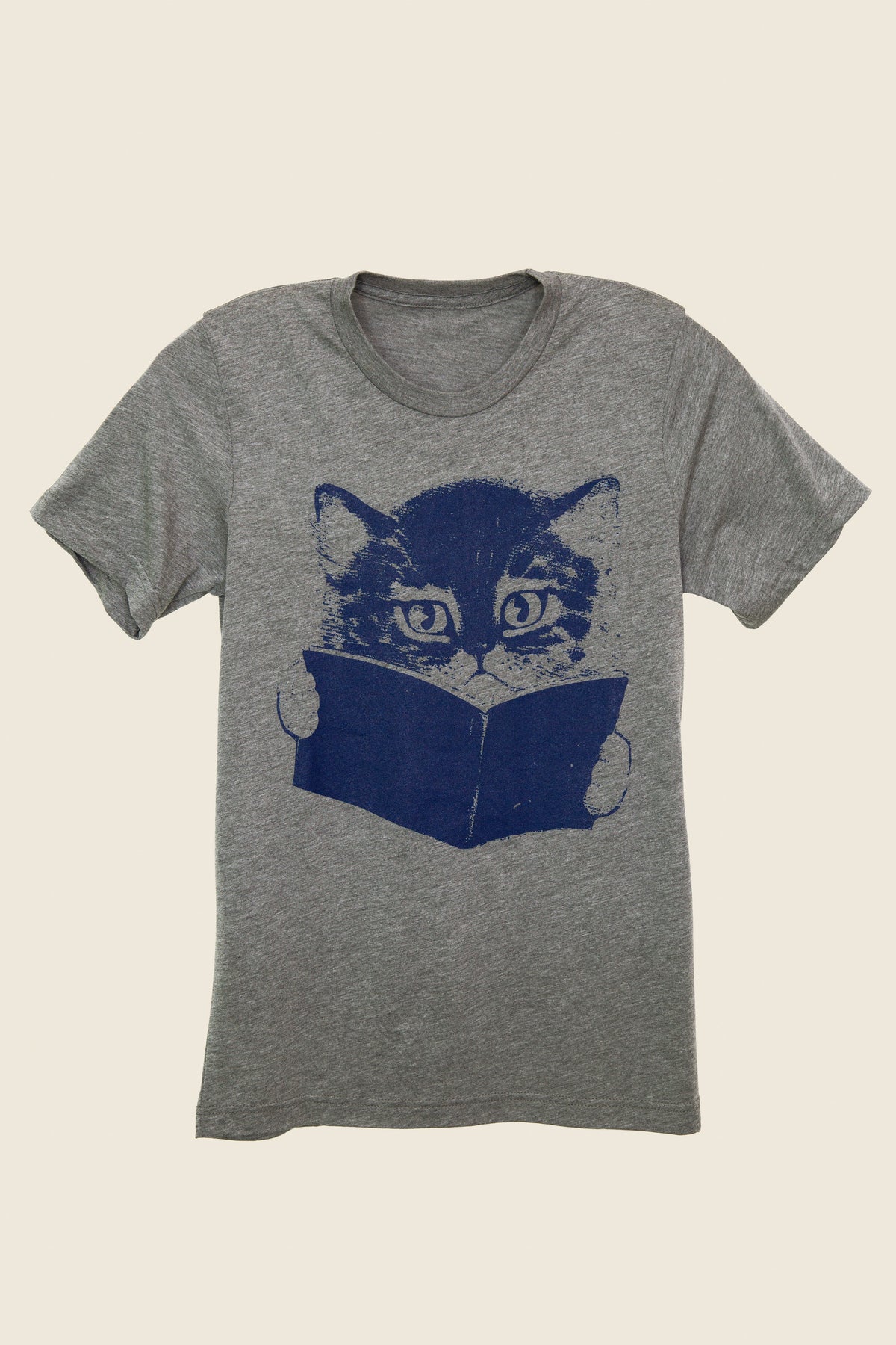 Cat Reading Book Tee