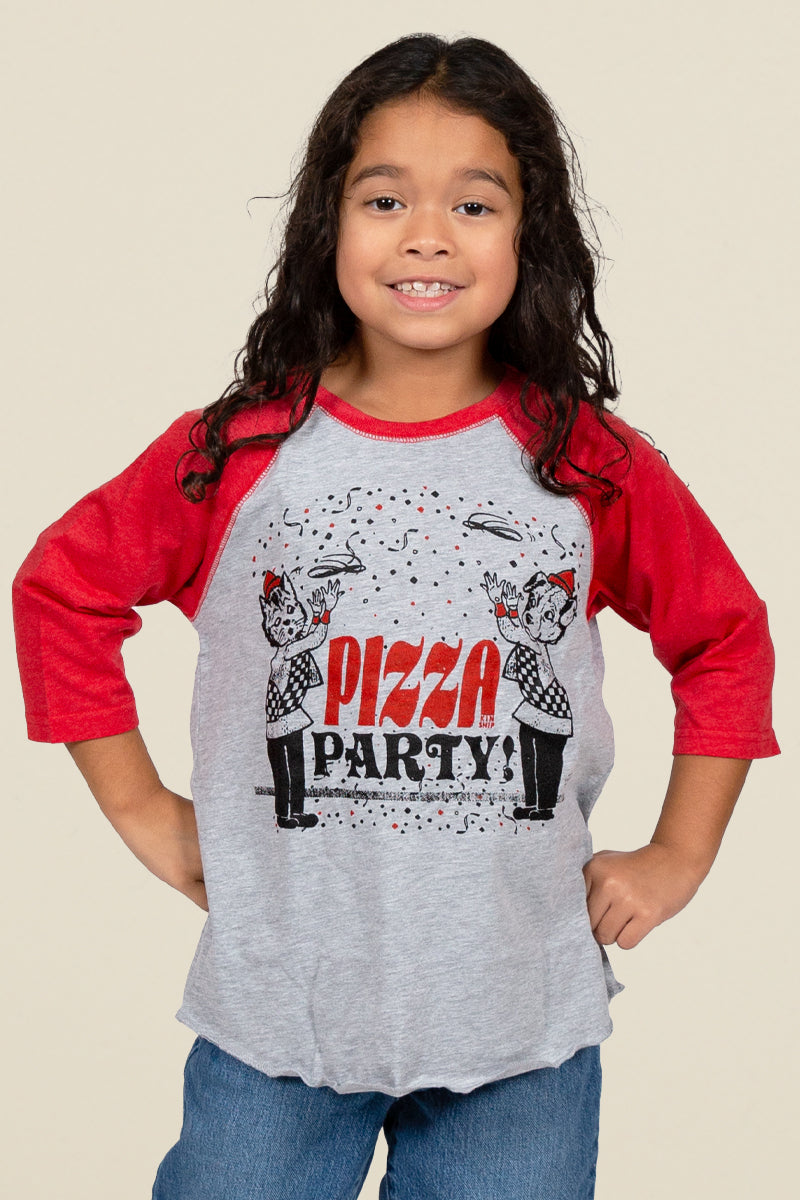 KSG10: Pizza Party Kids Baseball Tee