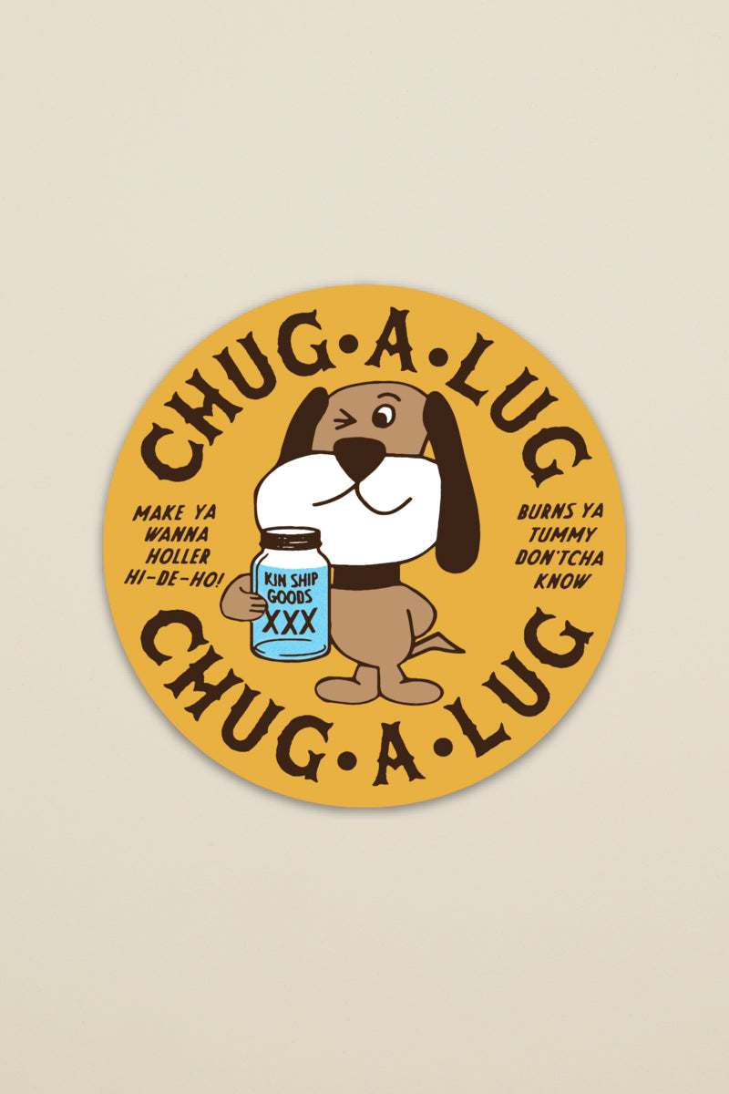 chug-a-lug sticker