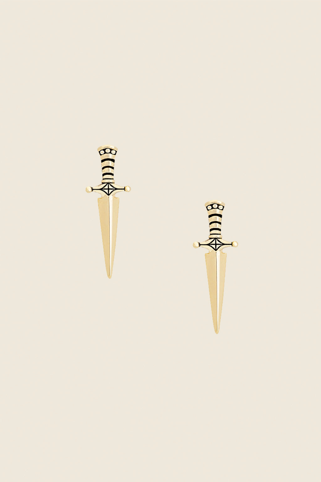 Dagger Stud Earrings, Gold