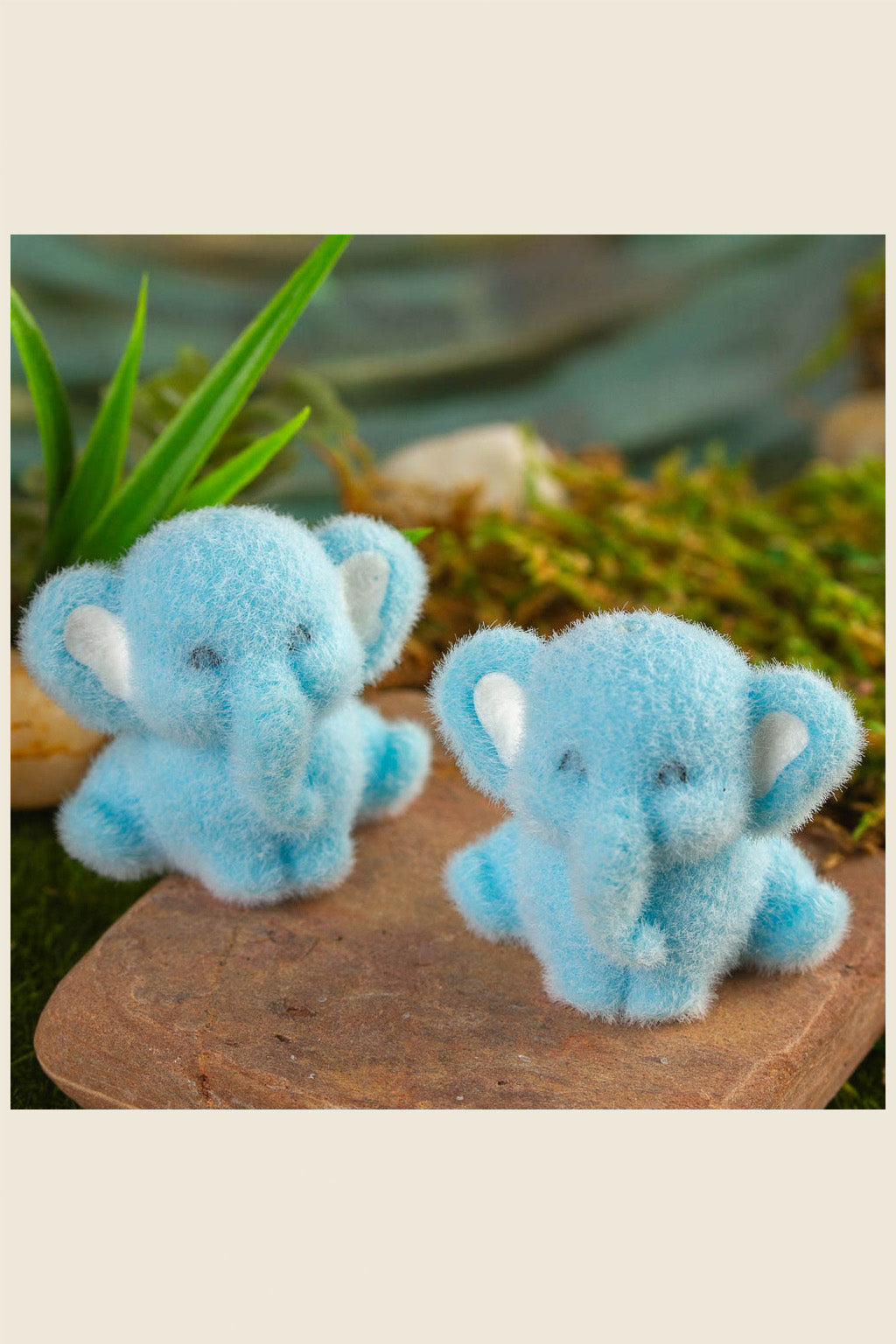 Mini Flocked Elephant
