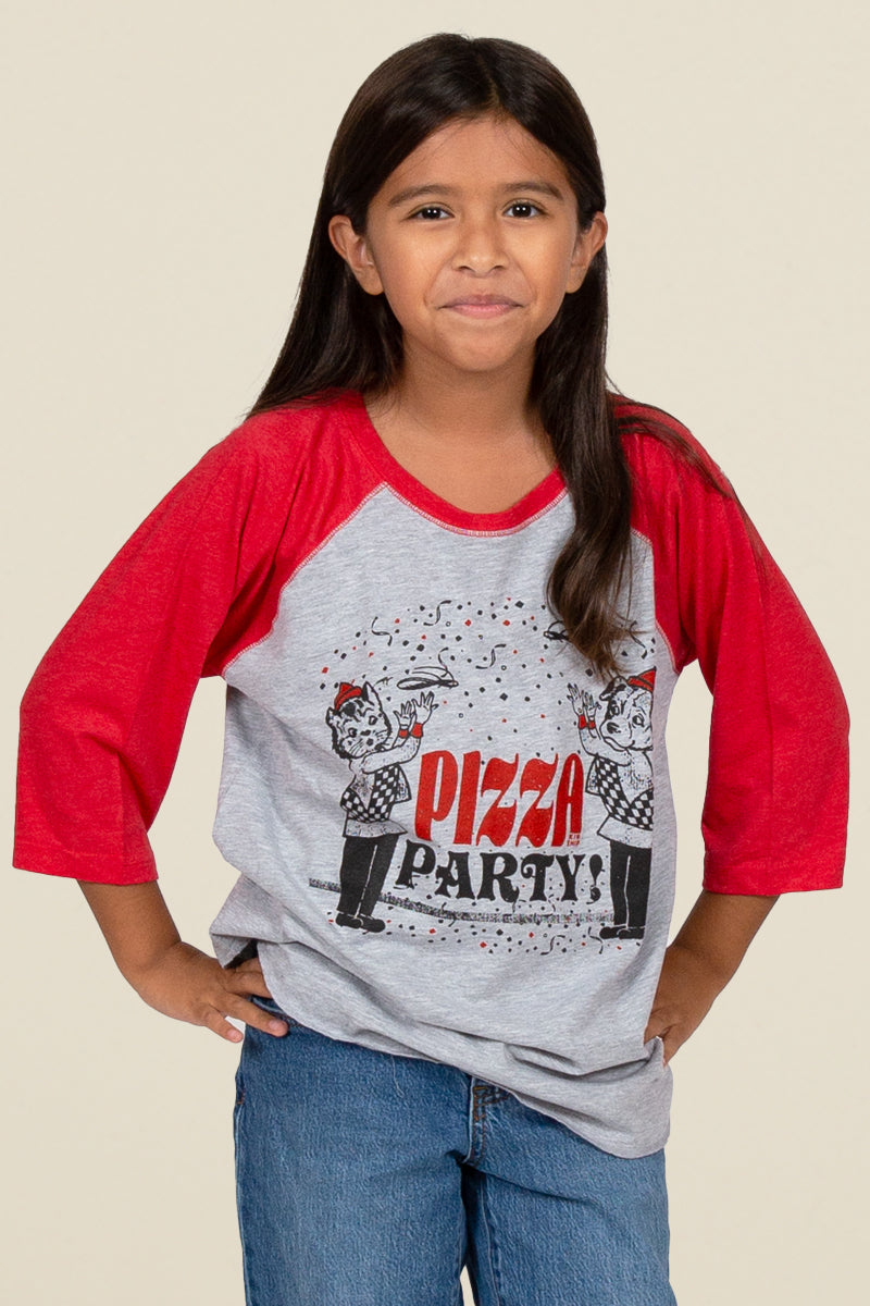 KSG10: Pizza Party Kids Baseball Tee