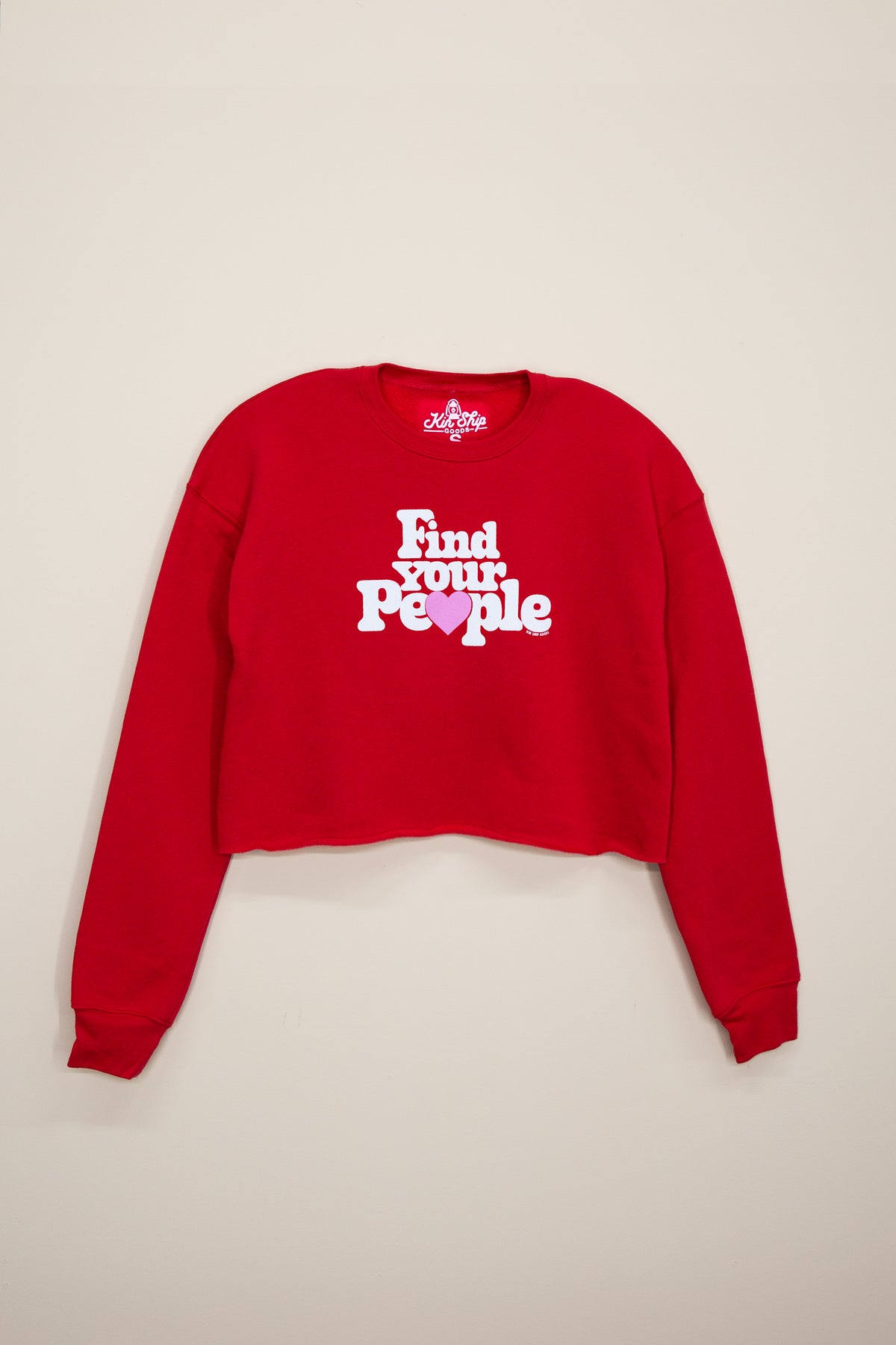find your people cropped sweatshirt