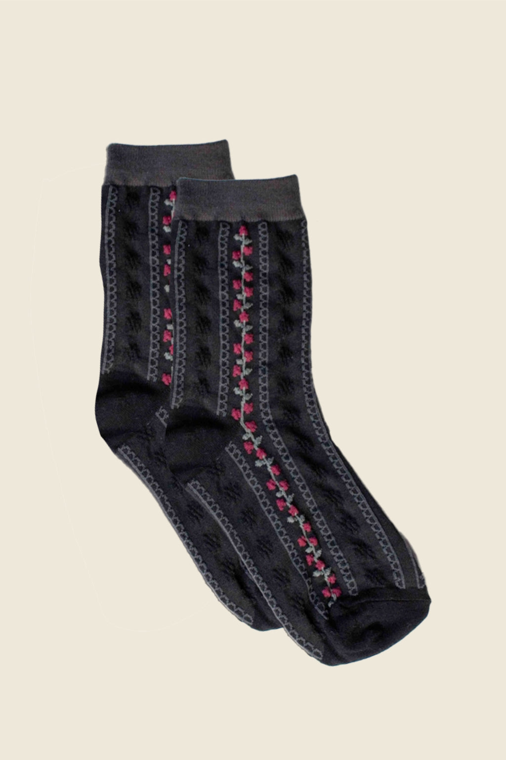 Floral Stripe Socks