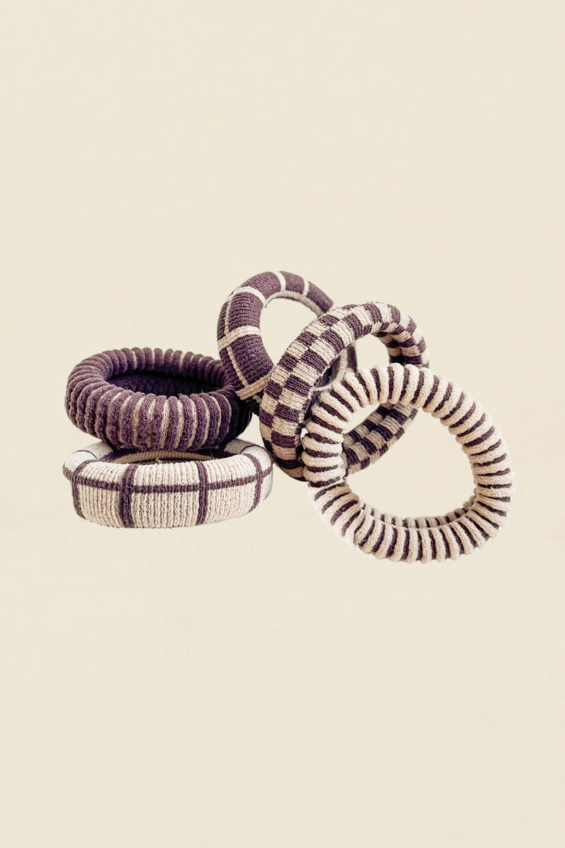 brown and creme hair ties various kin ship goods