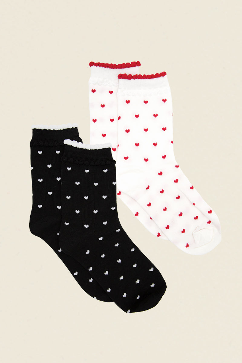 Womens Lovely Hearts Socks