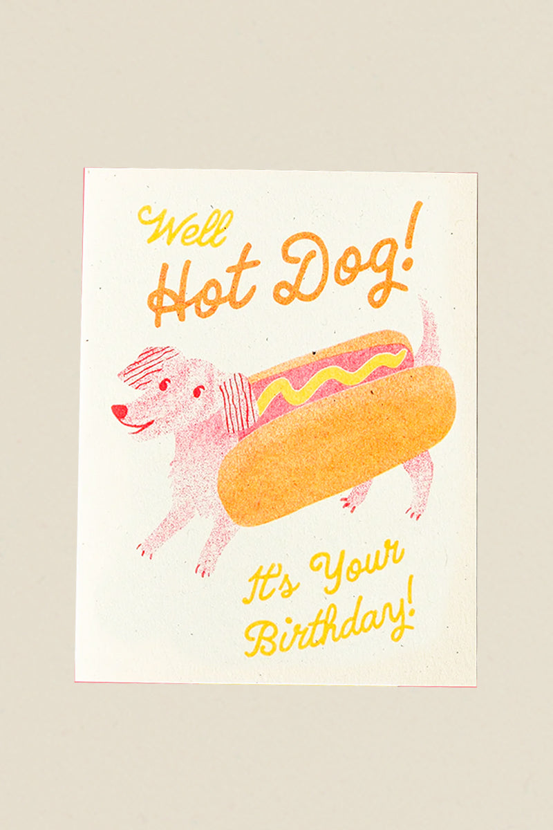 Hot Dog Birthday Card