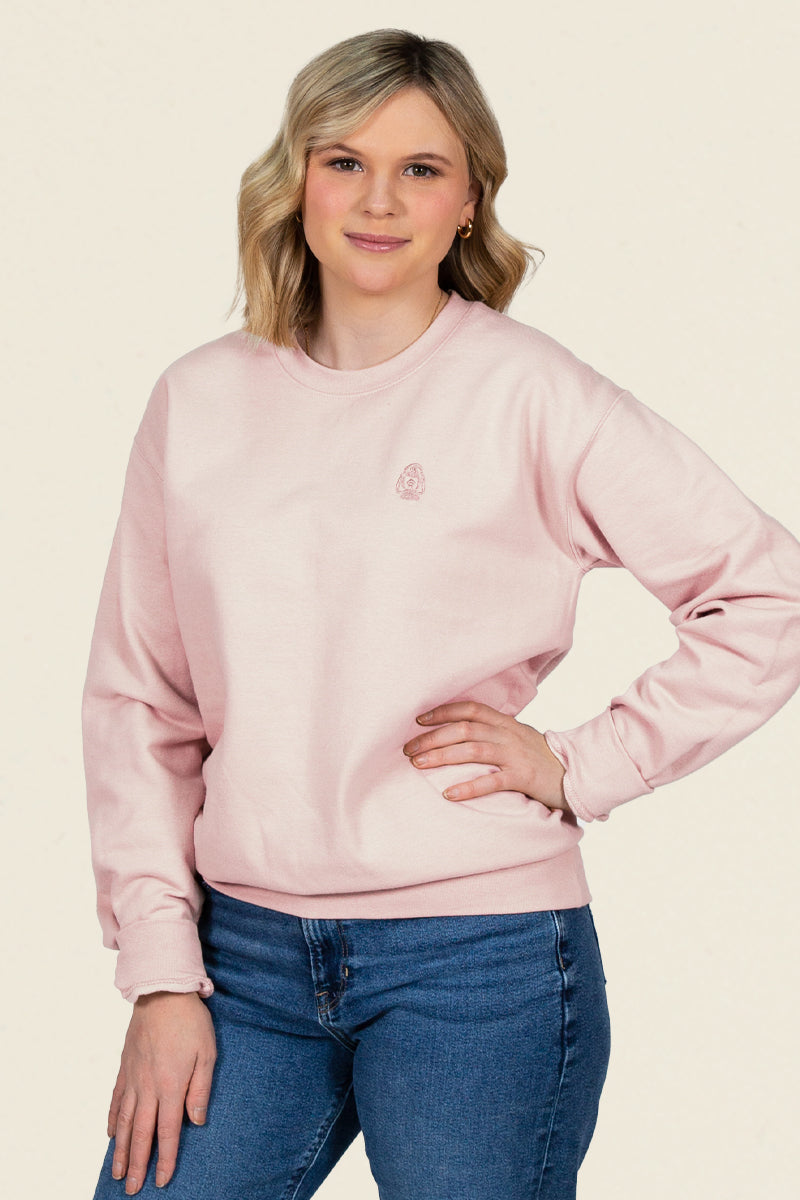 Lantern Embroidered Sweatshirt, Dusty Rose