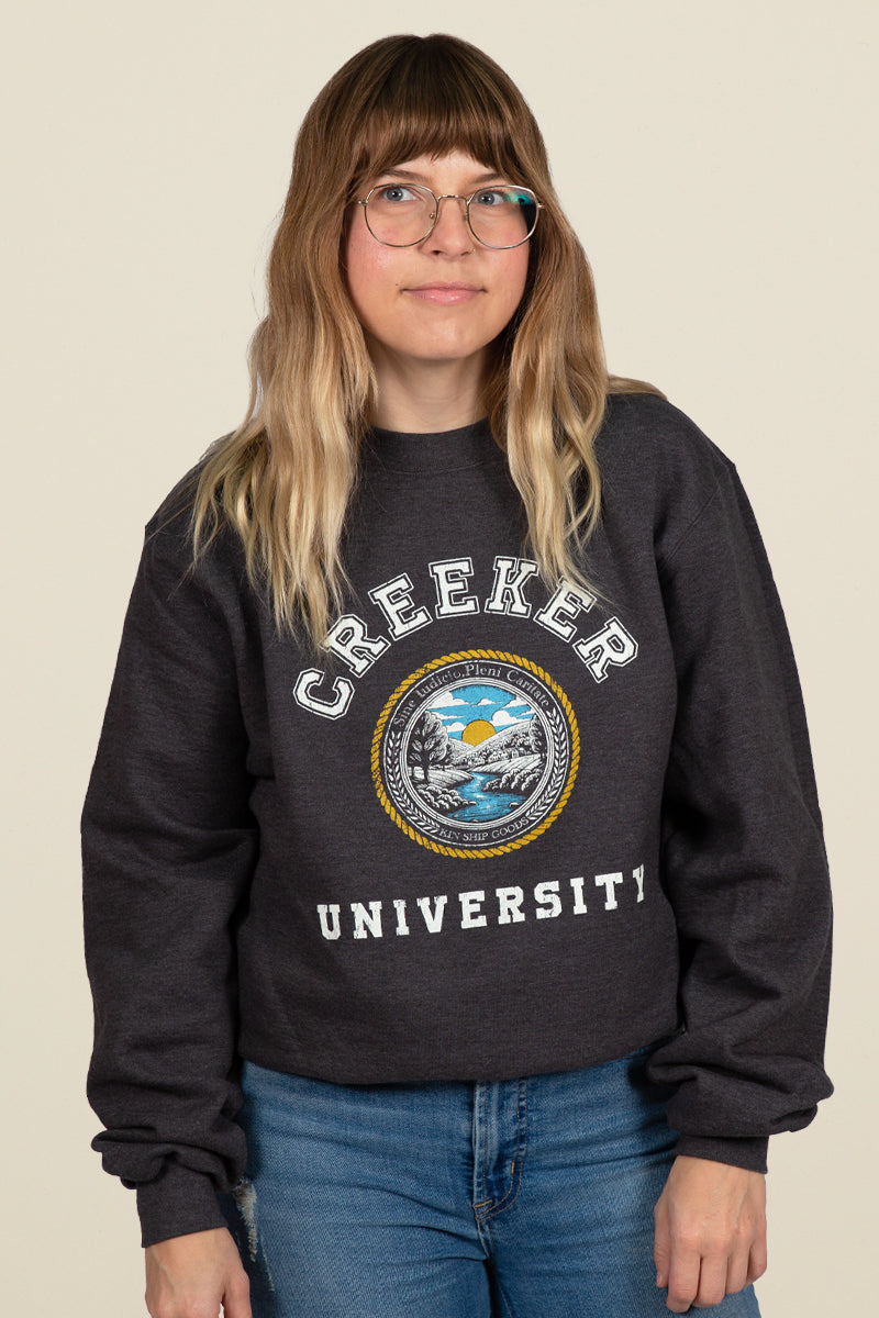 creeker university sweatshirt