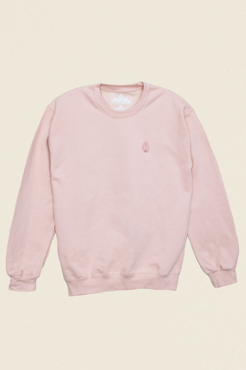 Lantern Embroidered Sweatshirt in Dusty Rose Kin Ship Goods