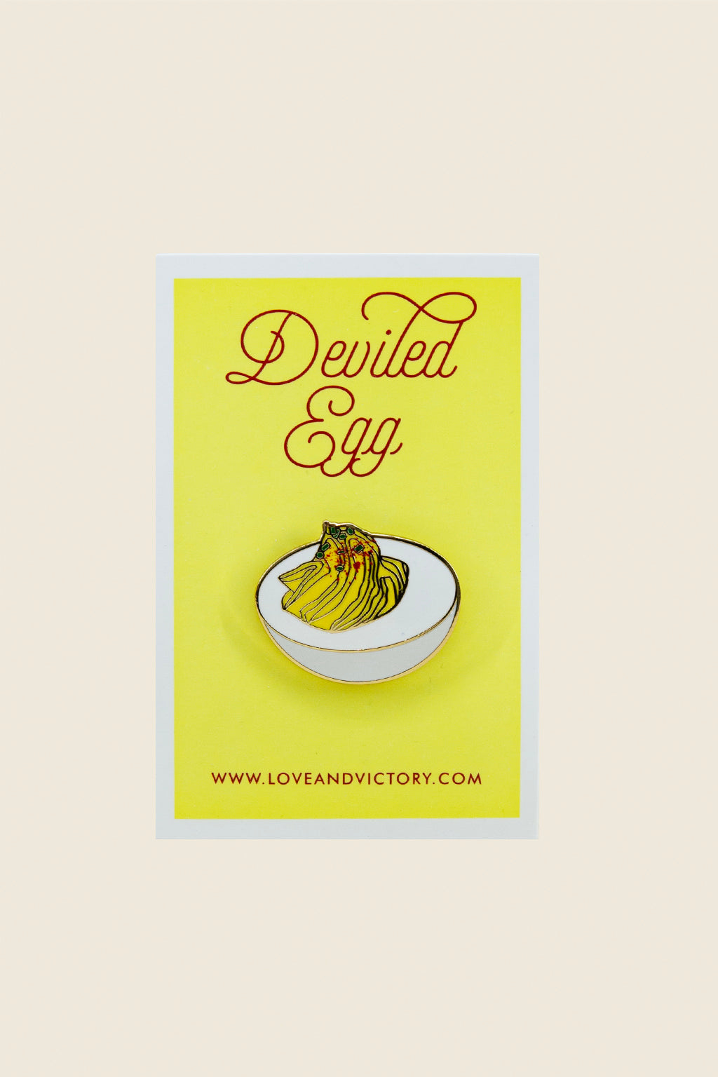 Deviled Egg Enamel Pin