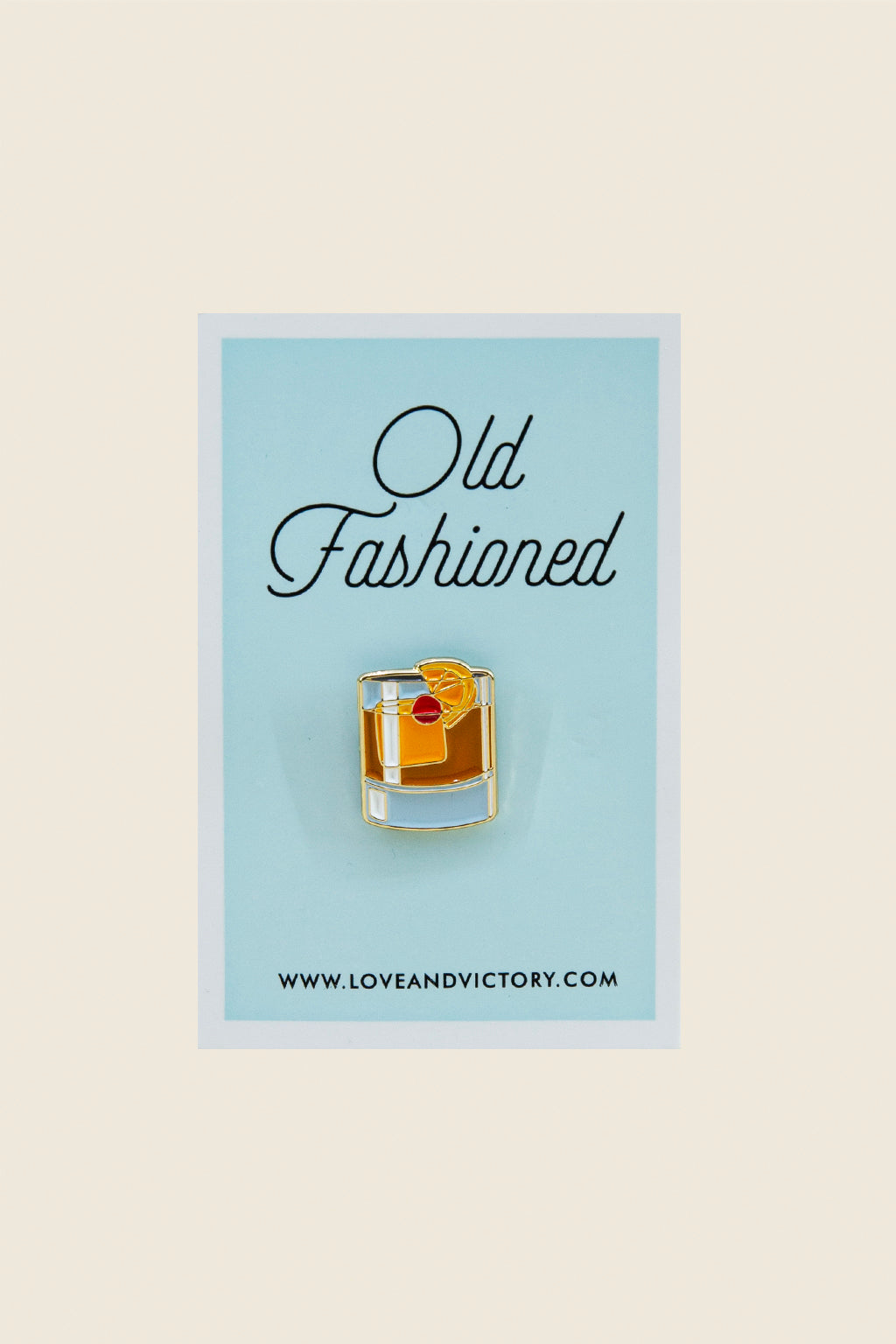 Old Fashioned Cocktail Enamel Pin