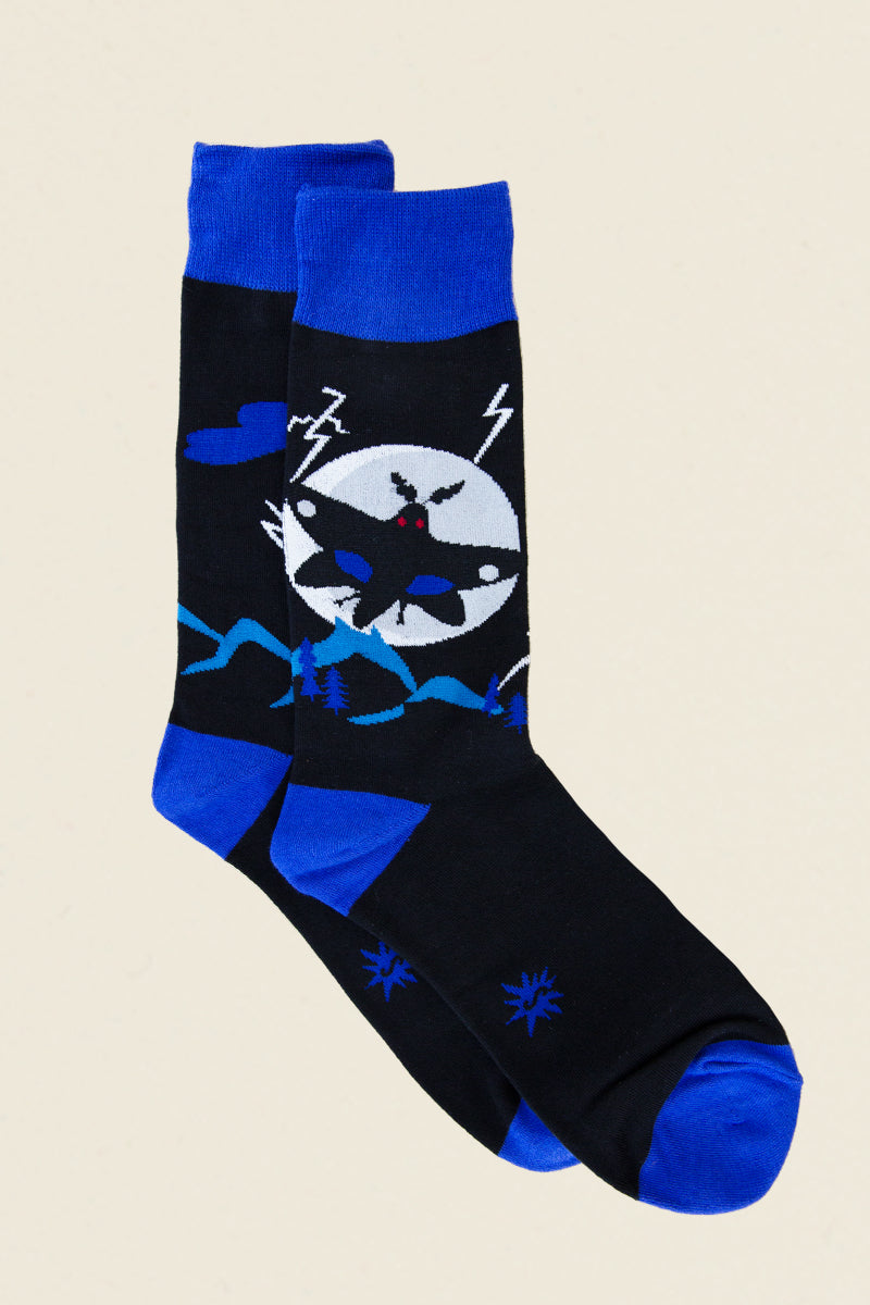 Mens Mothman Believes In You Socks