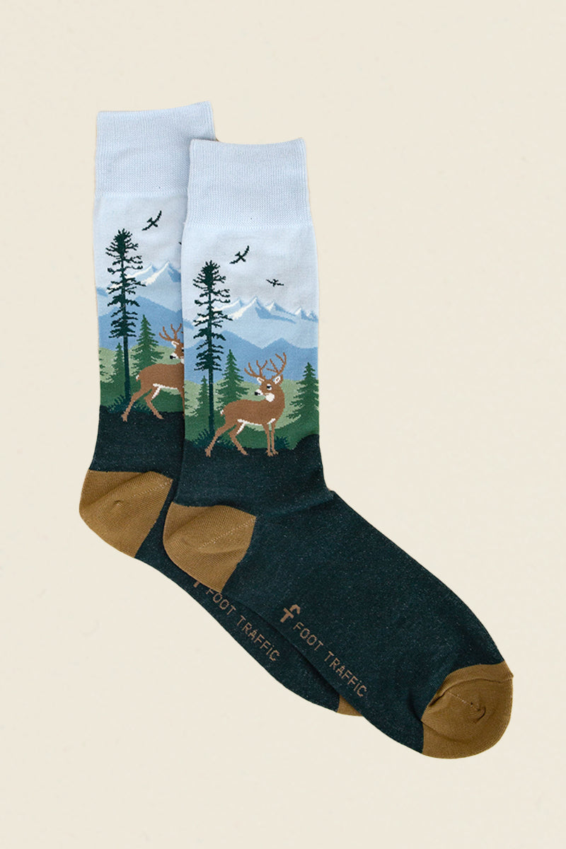 Mens White Tail Buck Socks