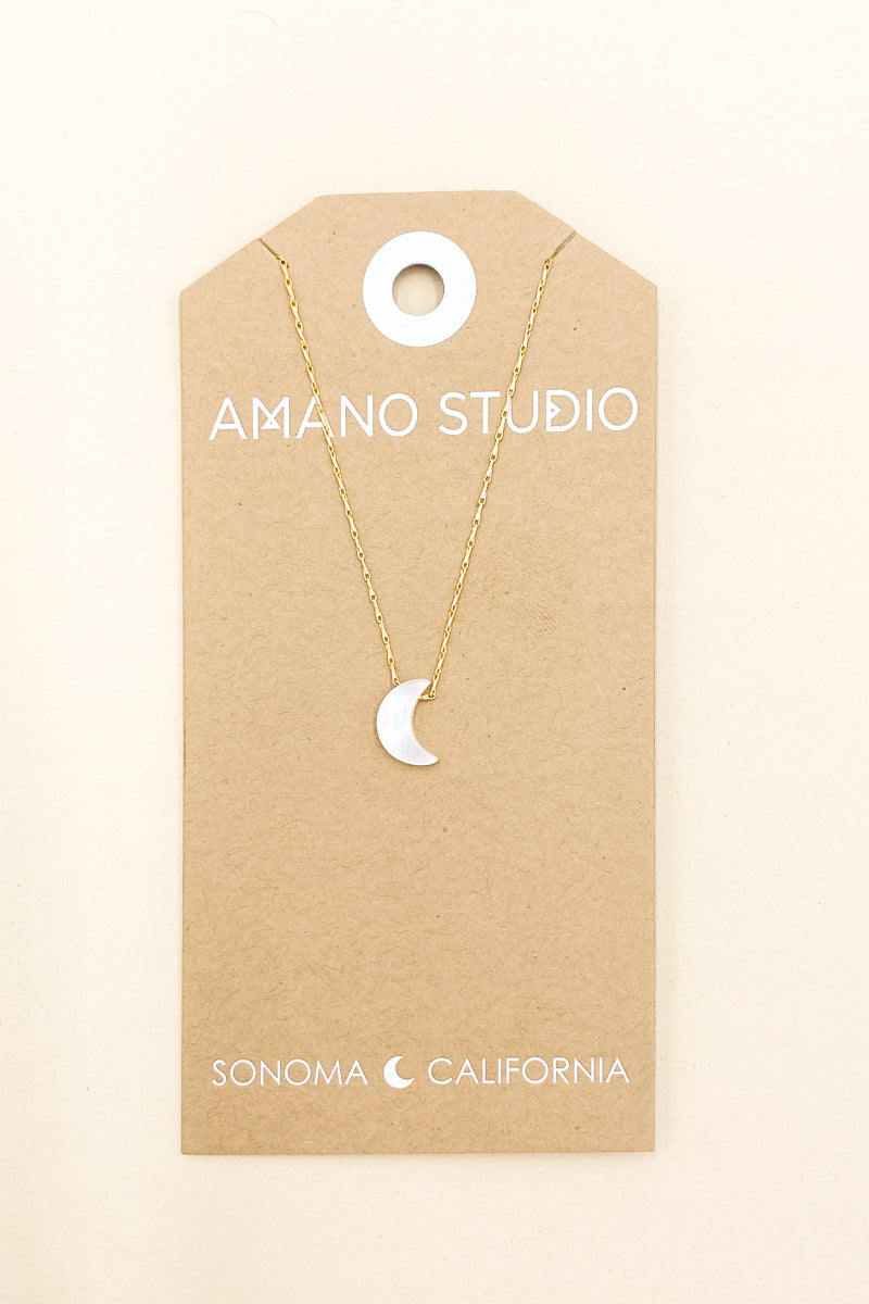 mother of pearl moon necklace