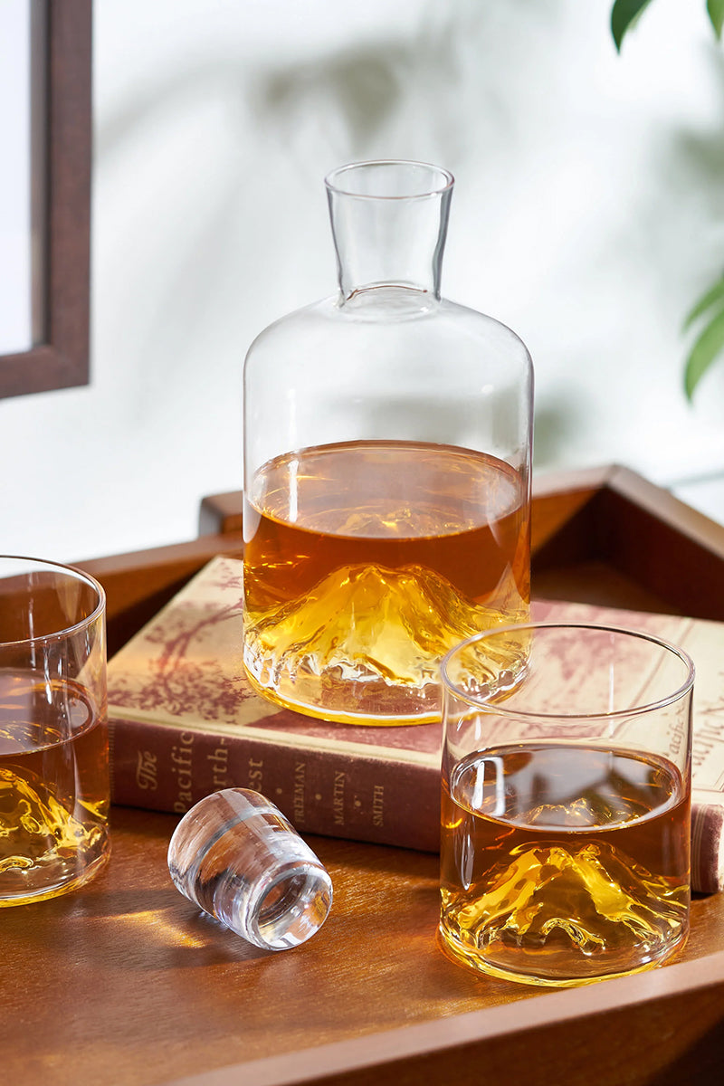 Mountain Glass Decanter &amp; Tumblers Set