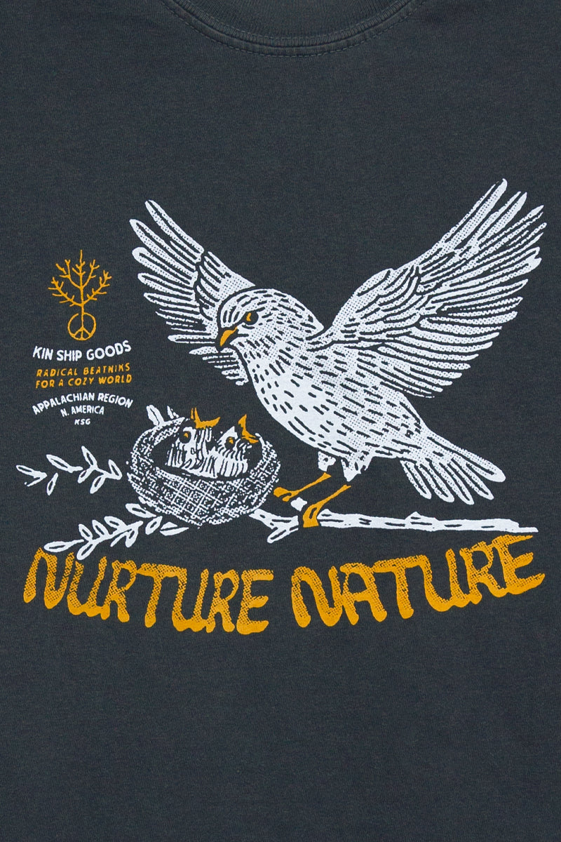 nurture nature t shirt bird with nest