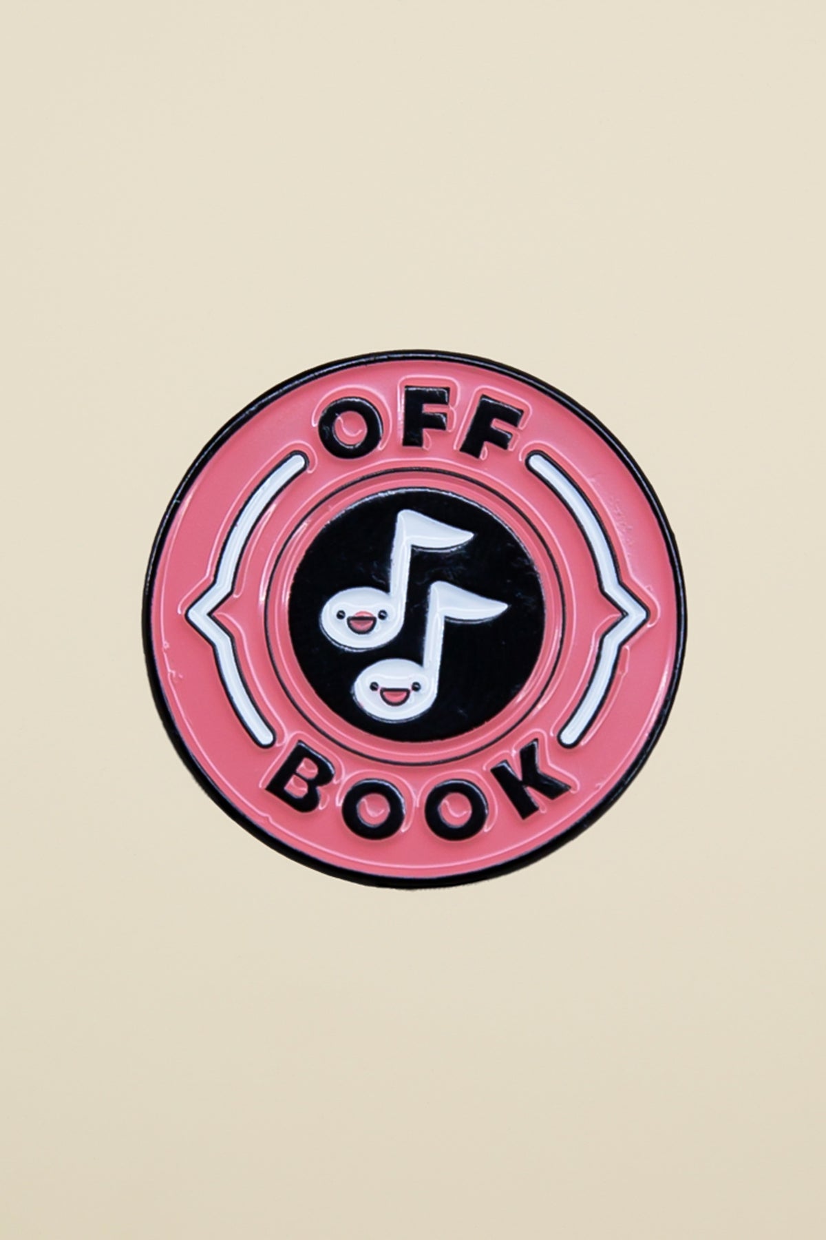 off book: logo enamel pin