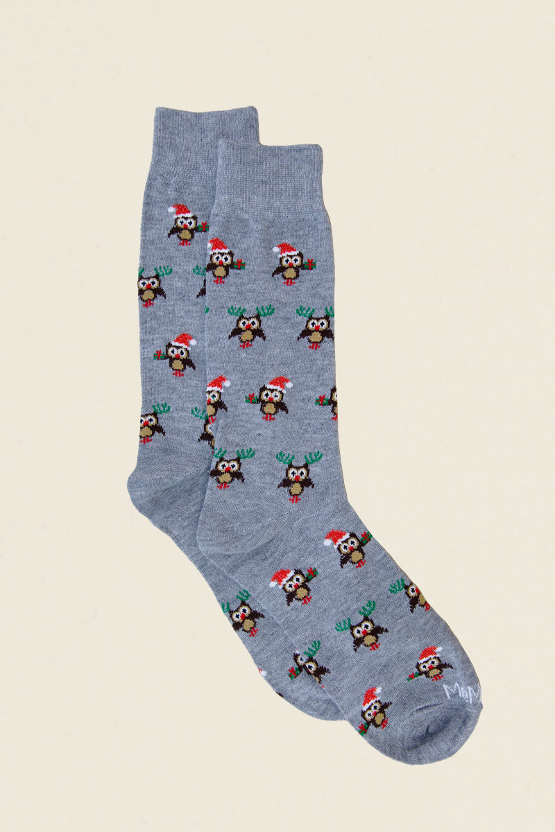 Grey Owl Socks Holiday Kin Ship Goods