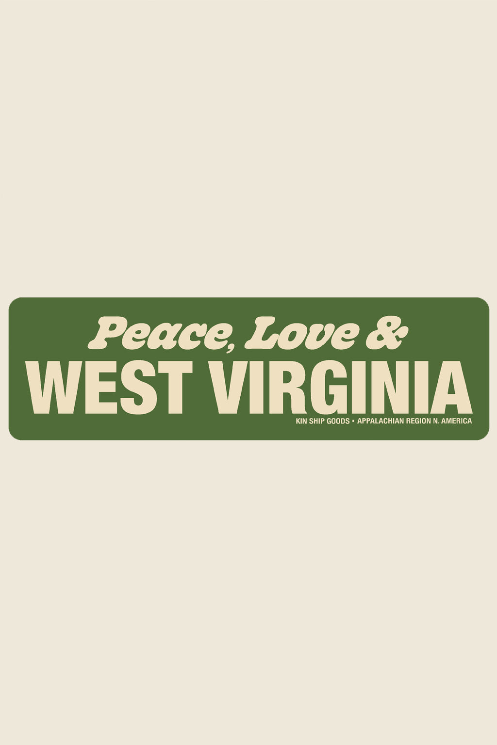 Peace, Love & WV Bumper Sticker