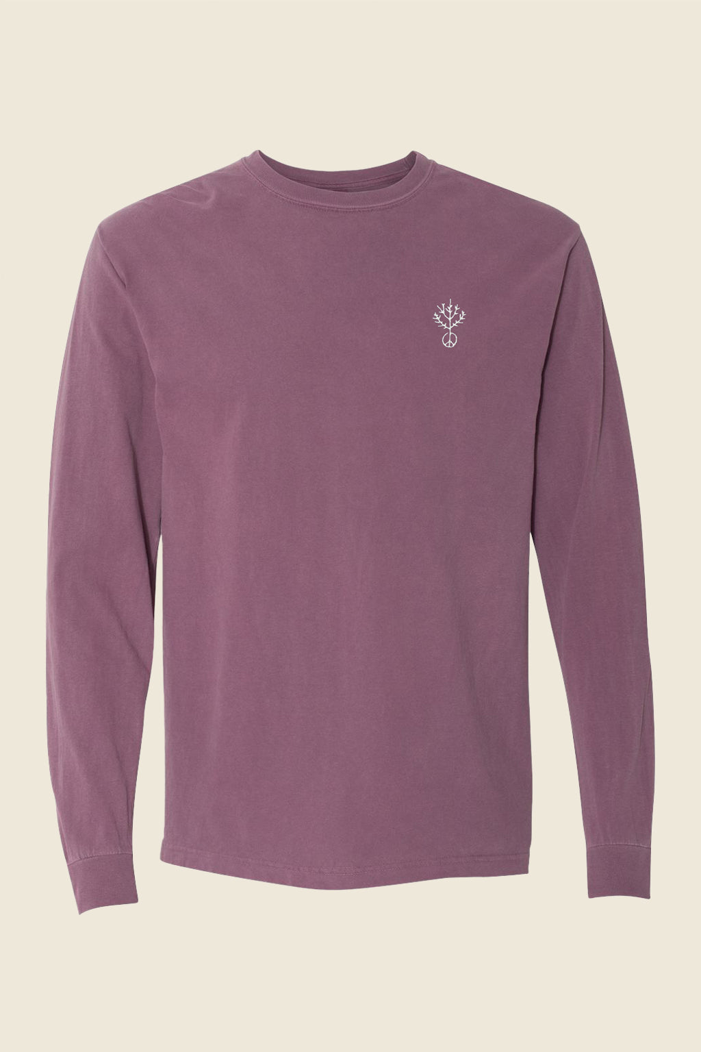 Embroidered Peaceful Long Sleeve Tee