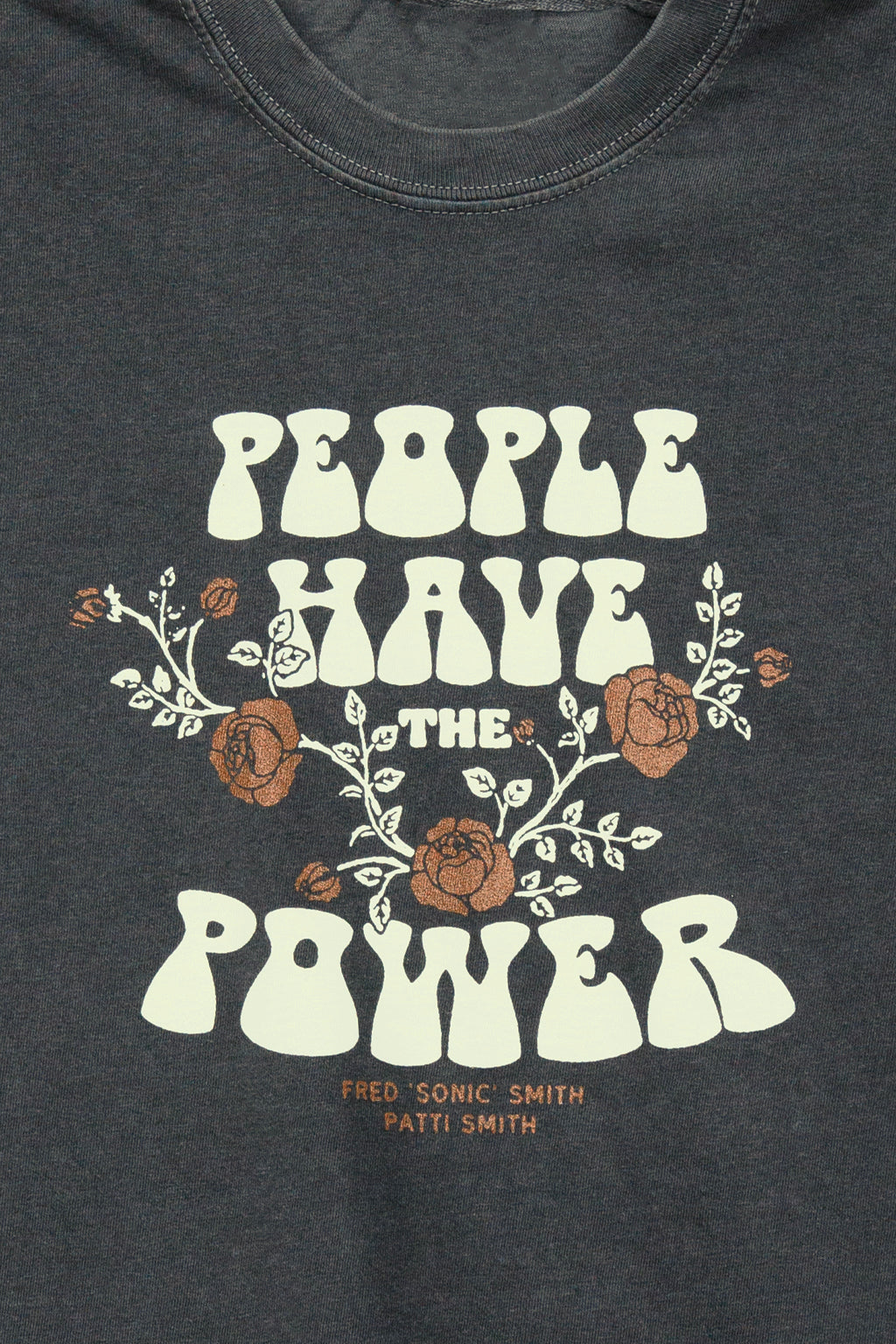 Patti Smith People Have the Power Floral Crop Tee