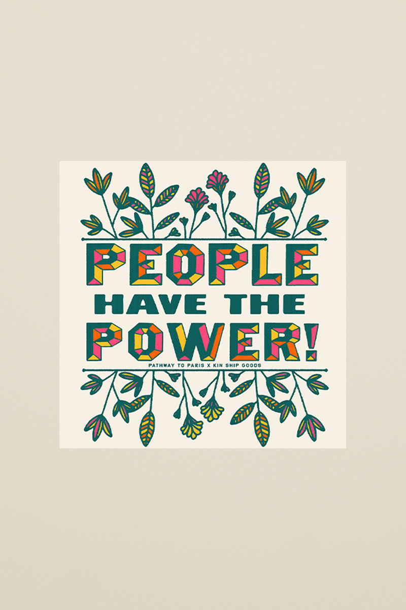 people have the power blooms sticker