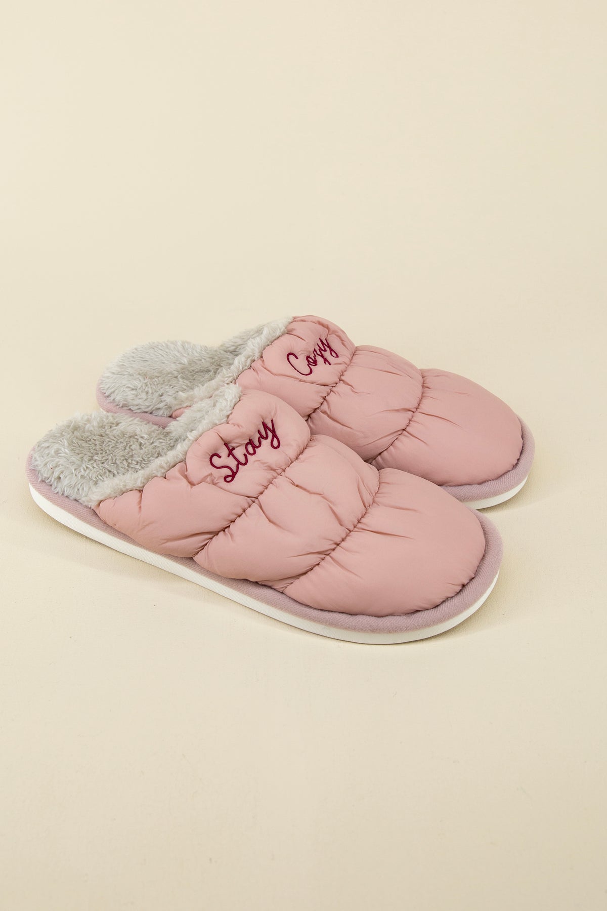 cozy slippers, pink