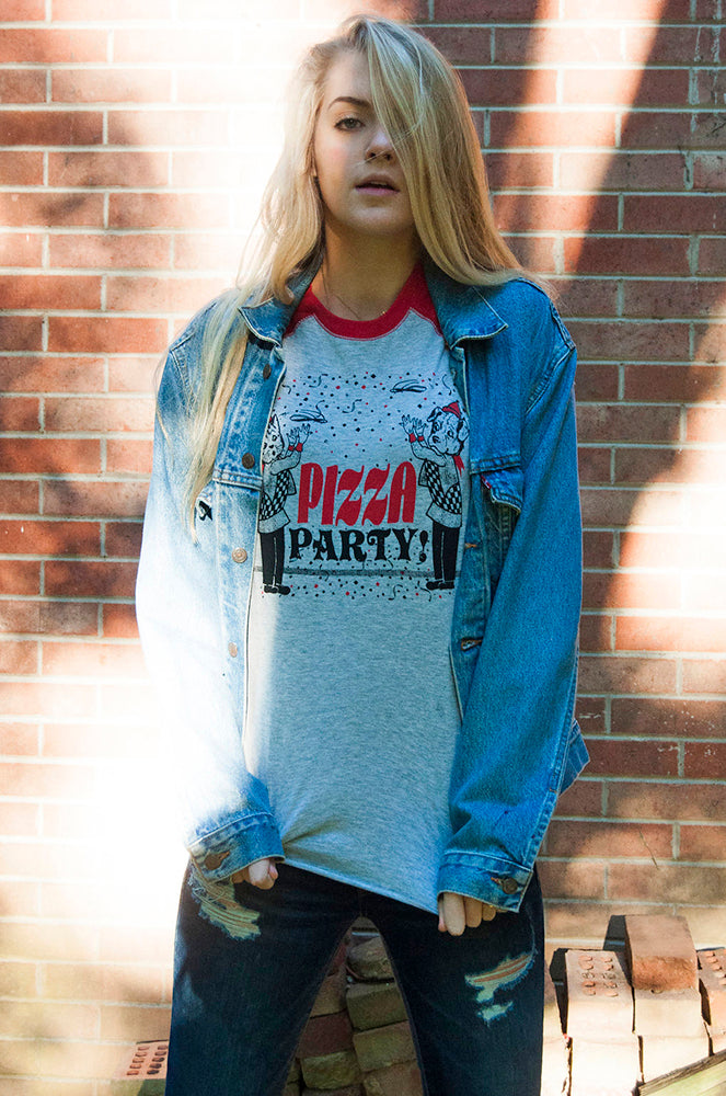 KSG10: Pizza Party Baseball Tee