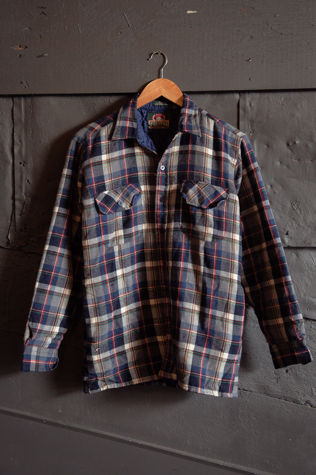 Vintage quilted flannel jacket. Kin Ship Vintage.