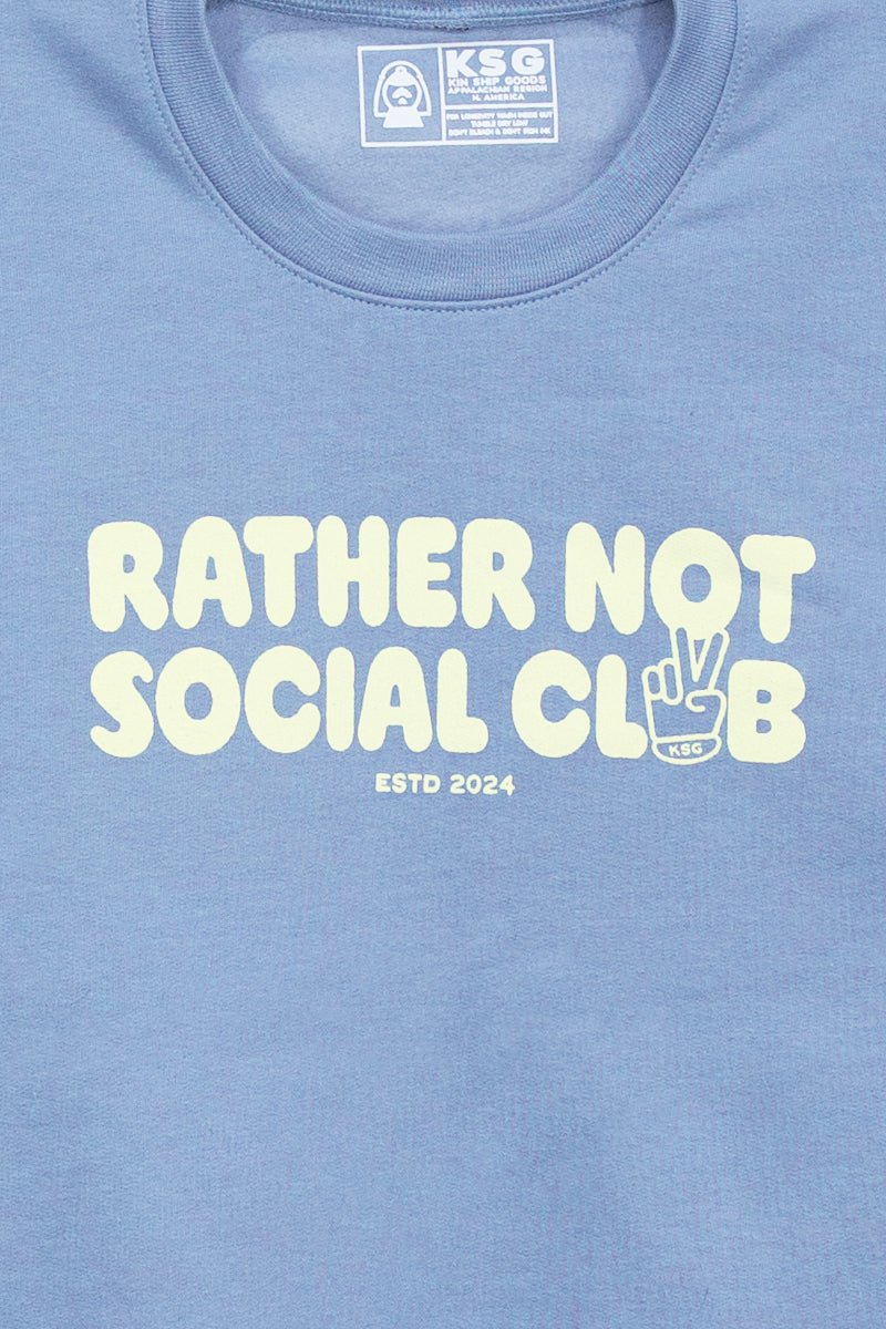 Rather Not Social Club Sweatshirt, Blue