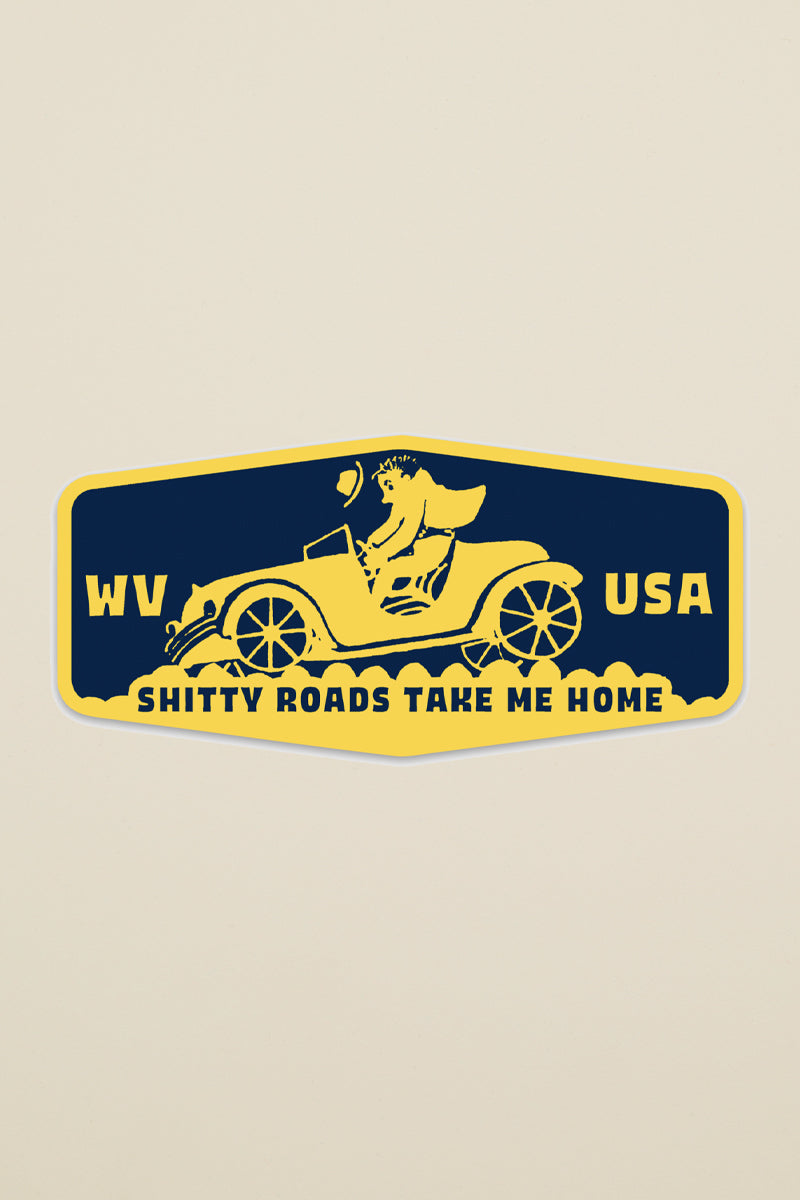 shitty roads sticker