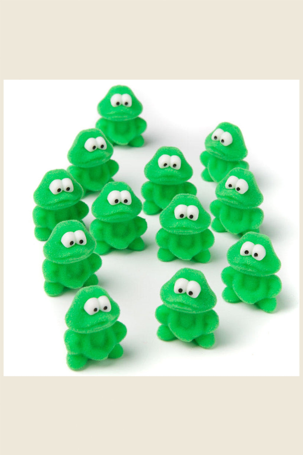 Mini Flocked Squatting Frog