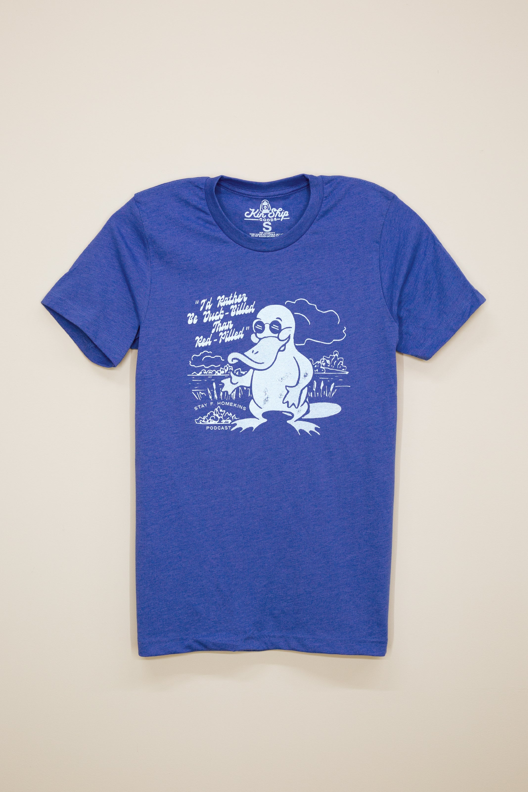 stay f. homekins: duck-billed tee - Kin Ship Goods