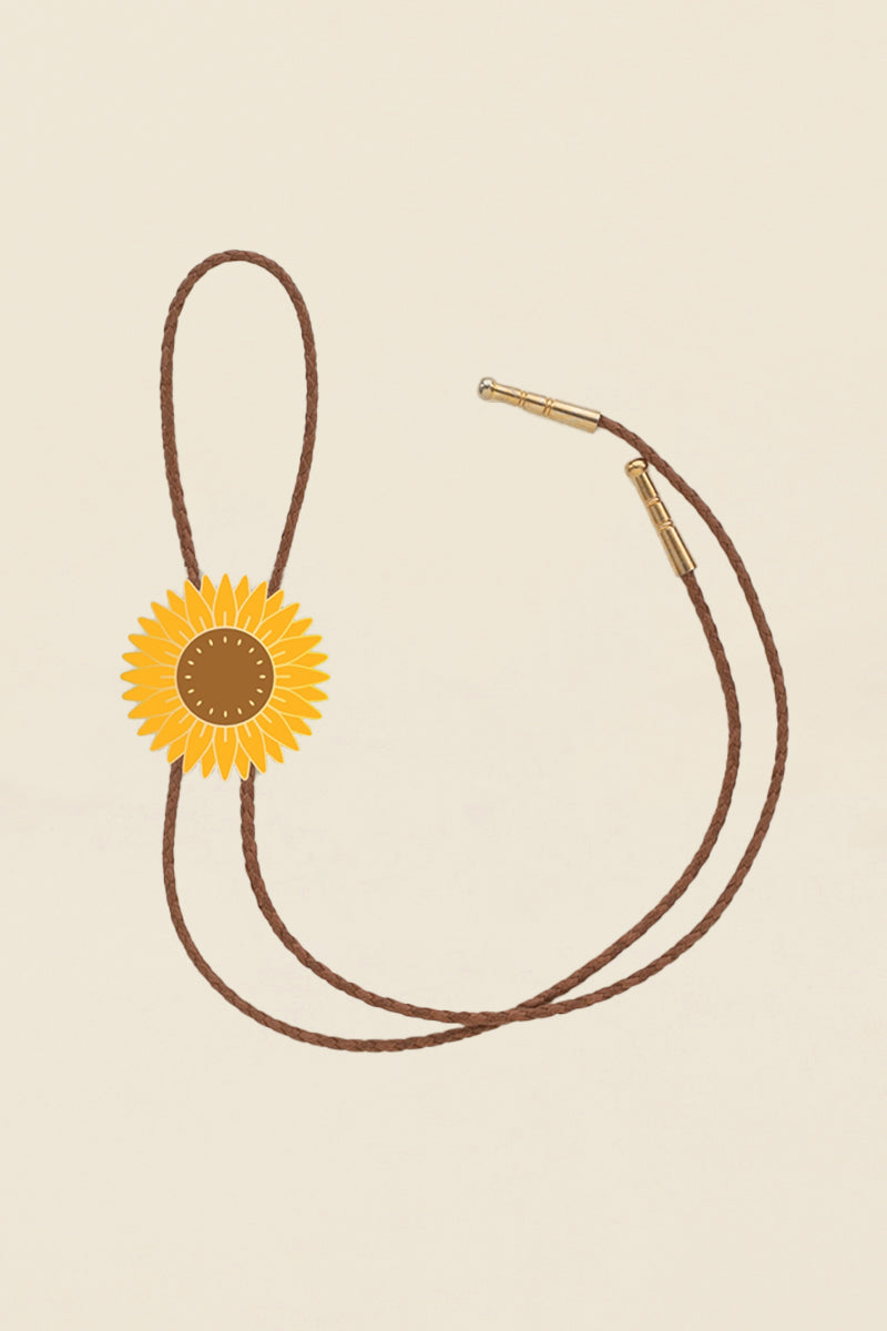 Sunflower Bolo Tie, final sale